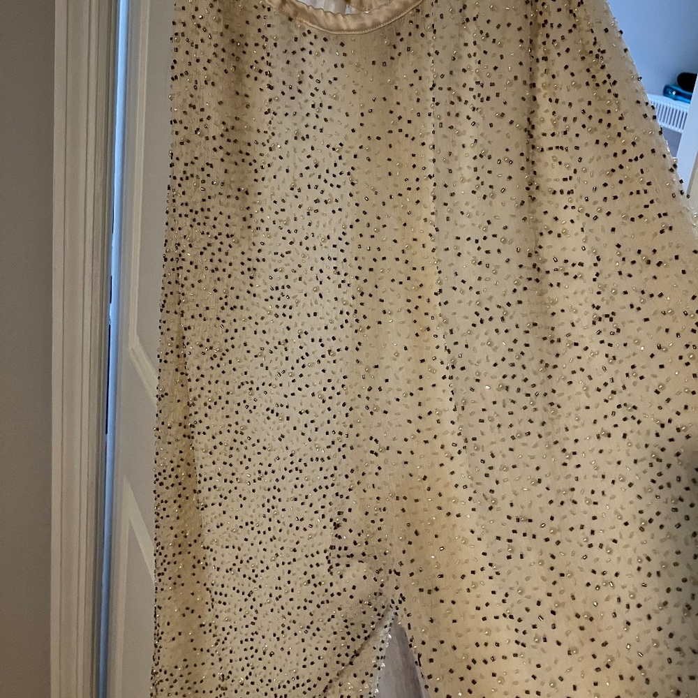 Size Medium 100% Silk Drawstring Beaded Pants - image 7